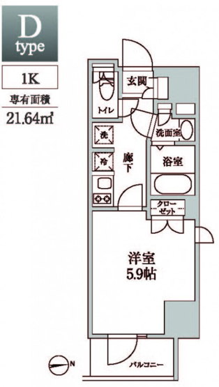 【間取り】 | レジディア中延Ⅱ