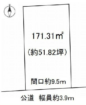 常滑市明和町５丁目　売り土地の土地図