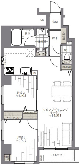 【間取り】 | 日本橋三越前アムフラット