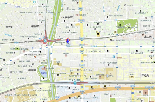 ベルコフレ夙川の地図
