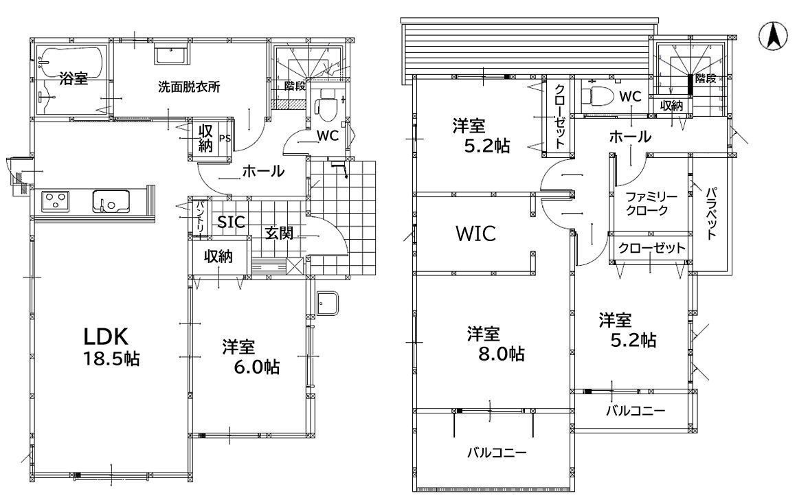 田川市大字弓削田9期の間取り