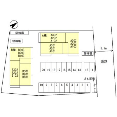【区画図】 | GRANDEL　A棟 