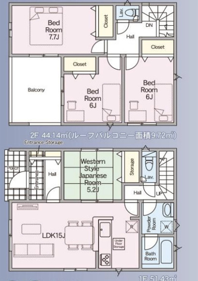 【間取り】 | 幸手市東第25　新築戸建　全2棟　1号棟　 | 1号棟