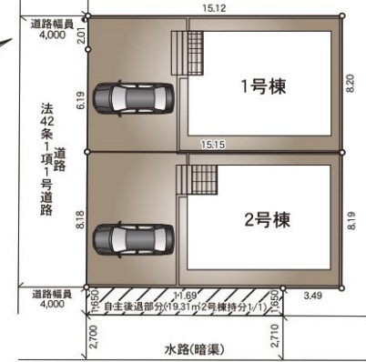 【区画図】 | 幸手市東第25　新築戸建　全2棟　1号棟　 | 1号棟