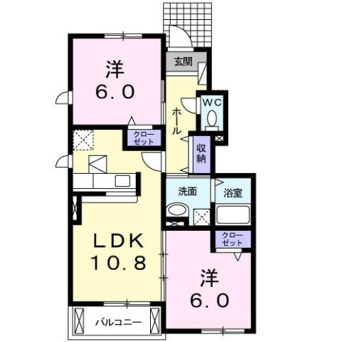 ベルソレイユＡの間取り