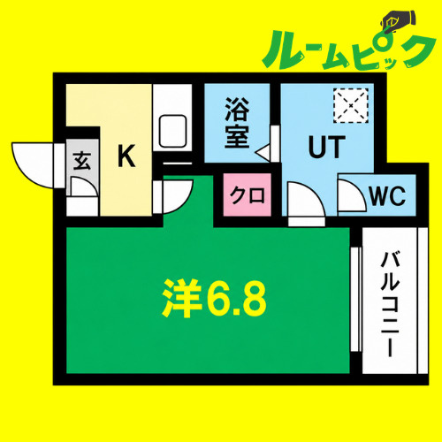 メイクスR道徳公園I　名古屋市賃貸　仲介手数料無料の間取り