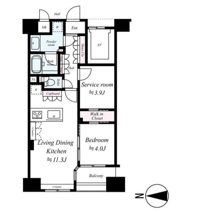レジデンシャルステートタワー南千住の間取り