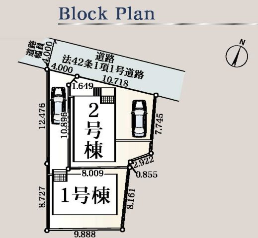 相模原市南区下溝第62　新築全2棟の区画図|新築全2棟♪