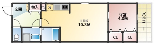 そよ風と春色のヴィータの間取り