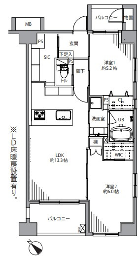 【間取り】 | ソルシェ月島