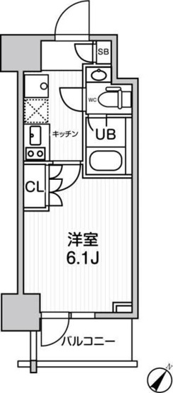 【間取り】 | JMFレジデンス北品川 | 間取り図