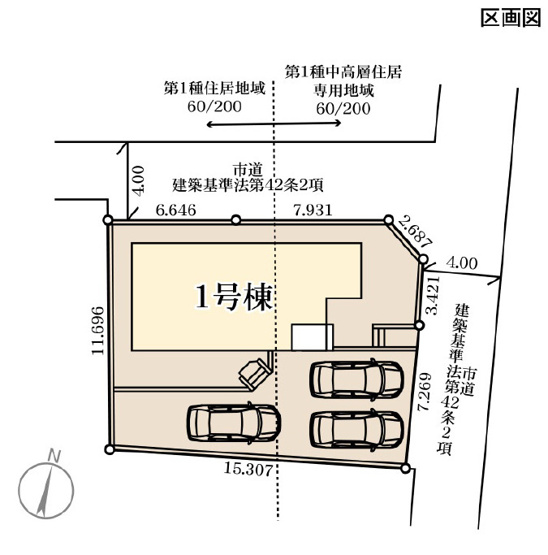 【区画図】 | Livele Garden.S　渡利岩崎町　１号棟