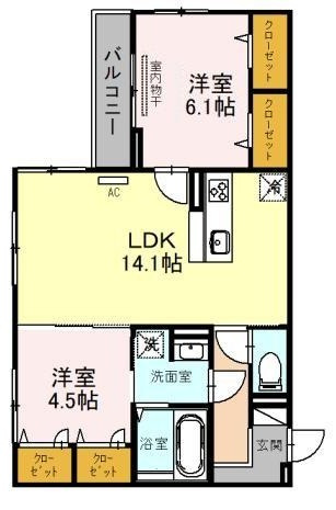 パートリア　ネモフィラの間取り
