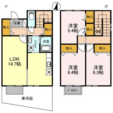 【間取り】 | シェルタウン　Ｄ