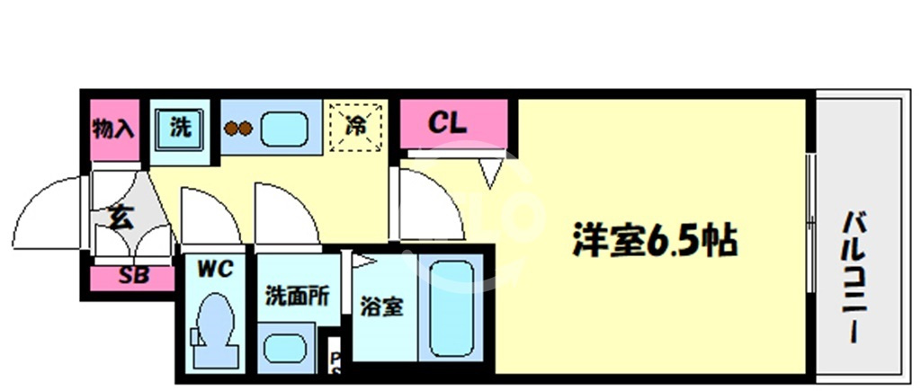 プレサンスOSAKA DOMECITYスクエアの間取り|プレサンスOSAKA DOMECITYスクエア　間取り