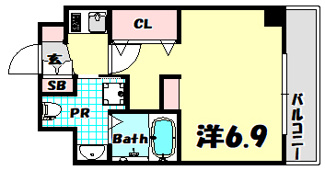 【間取り】 | エステムコート三宮駅前Ⅲマジェスティ