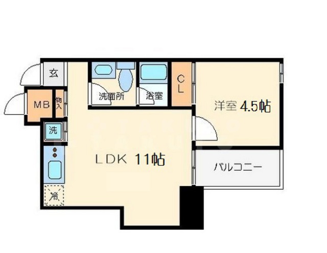 アーバンフラッツ湊町の間取り|ラ・ドゥセール湊町（旧：匠空ミナトマチ）　間取
