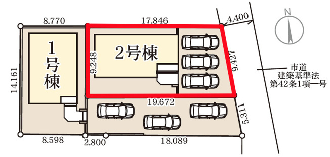 【区画図】 | Livele Garden.S　東浜町第6　2号棟