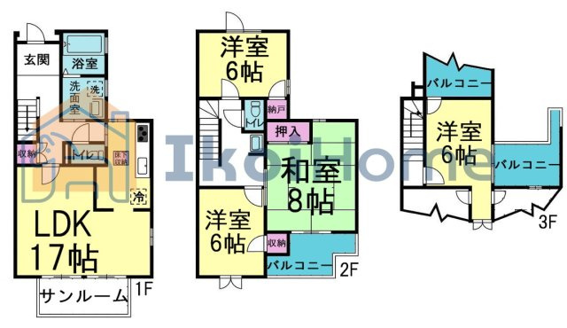 神戸市西区井吹台東町3丁目　中古戸建の間取り