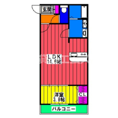 【間取り】 | ロイヤル大橋駅前 | ロイヤル大橋駅前の間取り