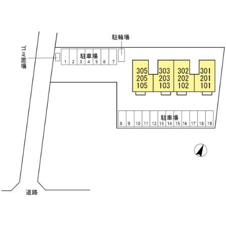 ステーションフロント三里木の区画図