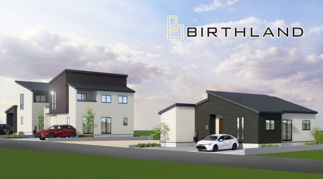 新築戸建・新築建売　郡山市開成六丁目　開成小・第一中の外観パース|完成予想図