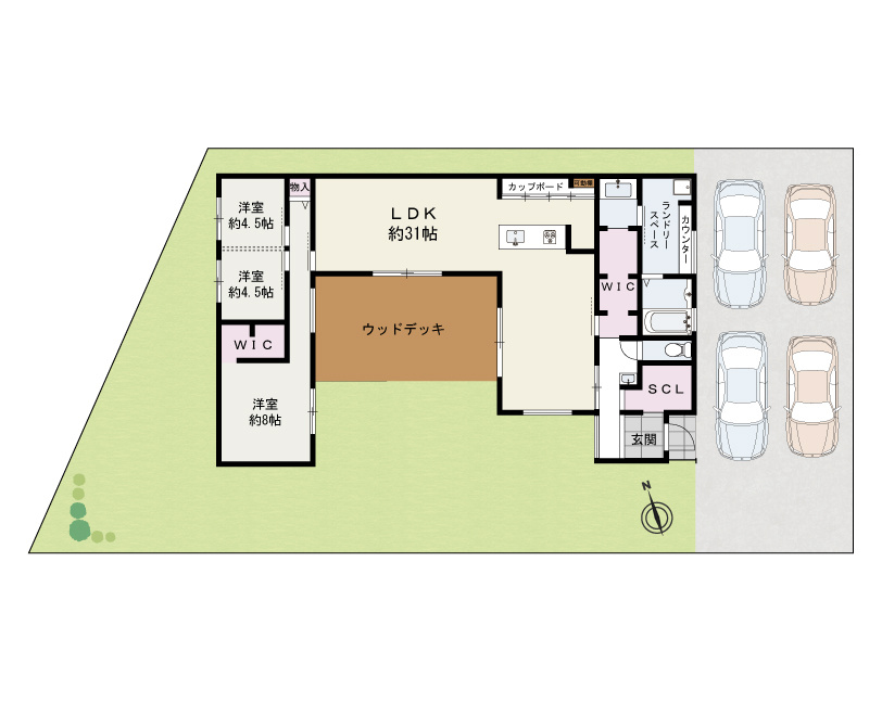 阪南市黒田　中古戸建の間取り