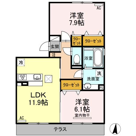 パティオ大津の間取り