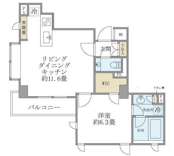 コスモリード恵比寿の間取り|間取りです。