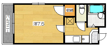シェモア左近の間取り|305タイプ