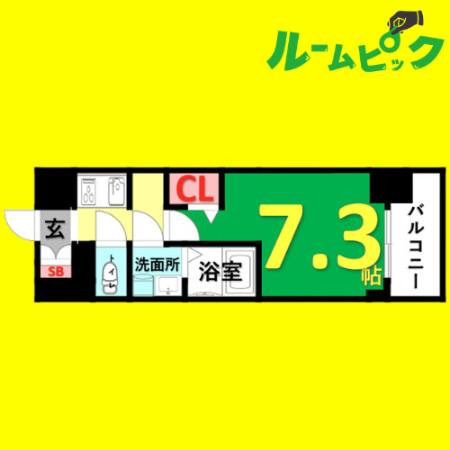 S-RESIDENCE東海通　名古屋市賃貸　仲介手数料無料の間取り