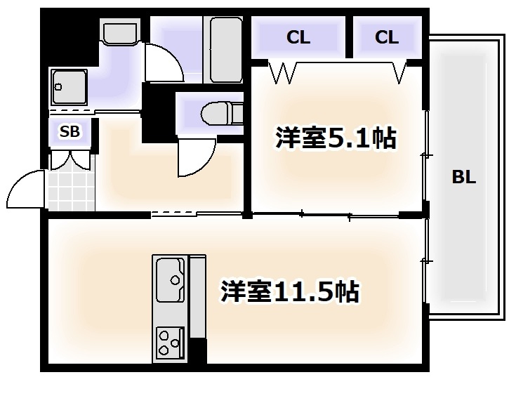 ペリドット長居公園の間取り