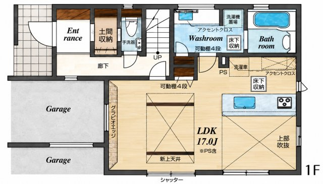 ふじみ野市大井2丁目　2号棟の間取り