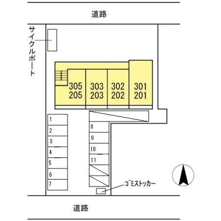 ポルトメルベーユＡの区画図