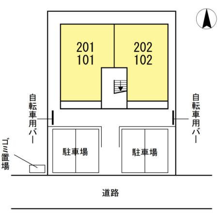 ポルトメルベーユＢの区画図