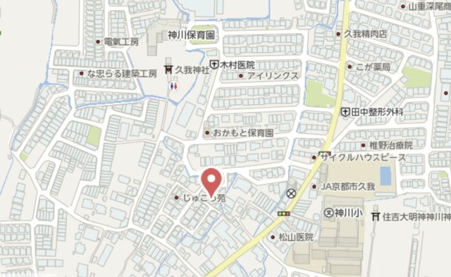 京都市伏見区久我森ノ宮町　新築戸建の地図