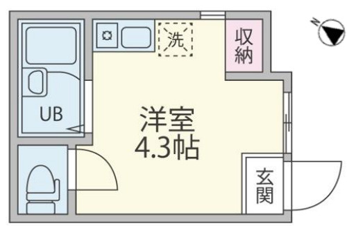 レジデンス高田馬場の間取り|ワンルーム+ロフト