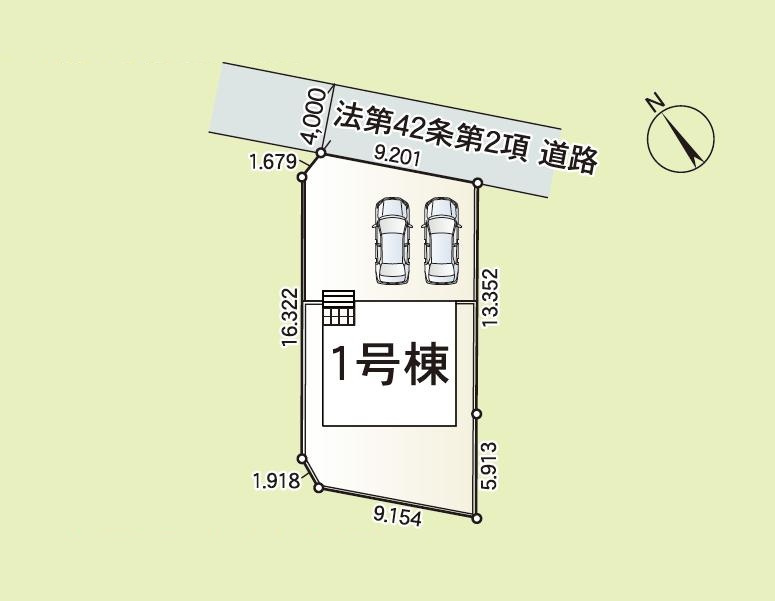 土浦市白鳥町第1　新築戸建の区画図