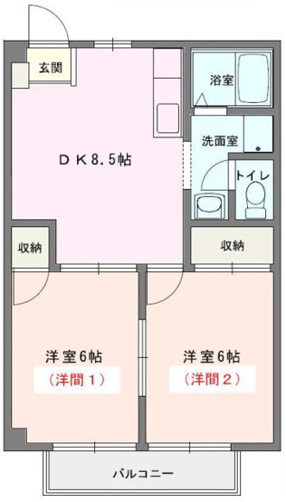 【間取り】 | グランデュール麻衣Ⅱ