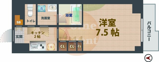 【間取り】 | ルーブル練馬伍番館 | 1Kのお部屋です。