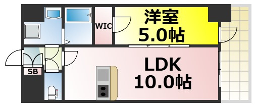 【間取り】 | プレサンス大国町ラヴェニエール 仲介手数料無料