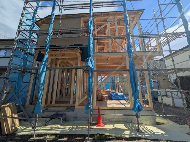 八王子市　川口町　新築一戸建て　４７期の外観|～控除や減税で優遇の長期優良住宅　省エネ性能認定　並列2台駐車可能カースペース付き～