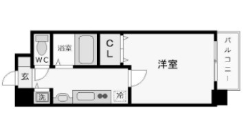 プレサンス三宮ルミネスの間取り
