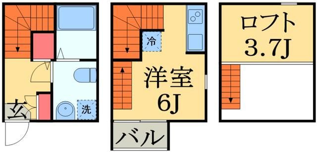 柏市今谷上町のアパートの間取り