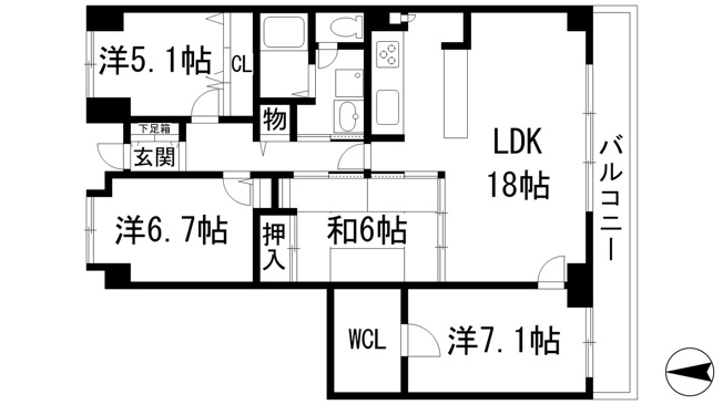 【間取り】 | アヴェルデ1番館