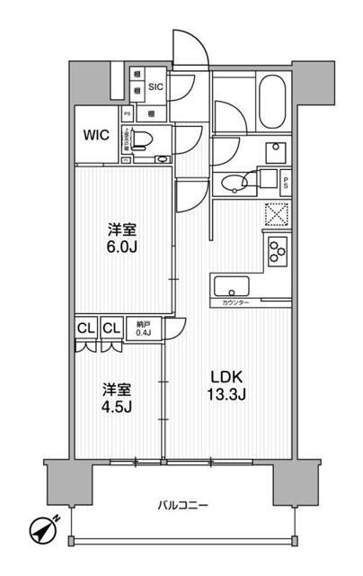 ディームス渋谷本町(ディームスシブヤホンマチ)の間取り