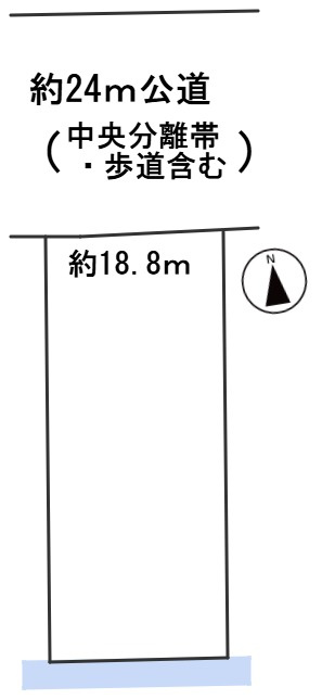 ６７５９４　岐阜市茜部菱野4丁目土地の区画図