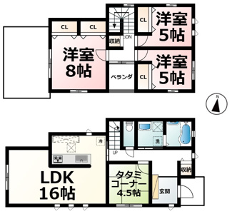 【間取り】 | 大江８丁目　全２区画B号地