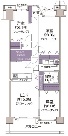 ザウインベル中央公園の間取り