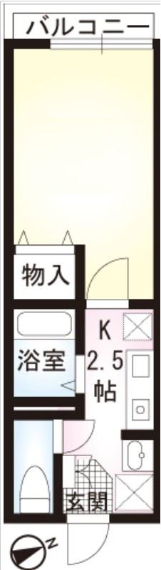 習志野市大久保１丁目のアパートの間取り